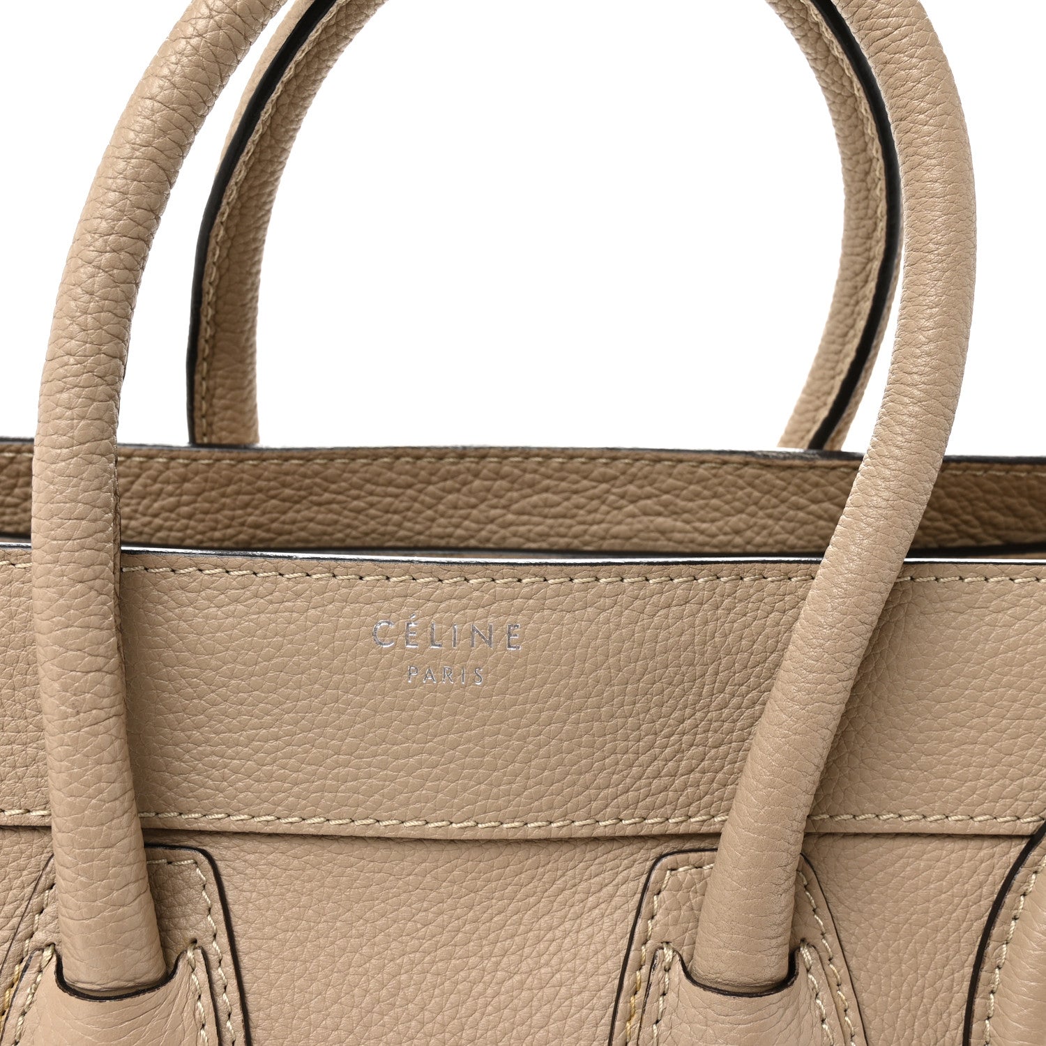 Drummed Calfskin Micro Luggage Dune