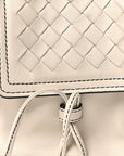 Nappa Intrecciato Double Pocket Crossbody Mist Black