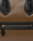 Satin Calfskin Suede Mini Tri-Color Luggage Olive