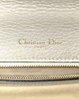 Metallic Grained Calfskin Medium D1ORama Flap Bag Silver