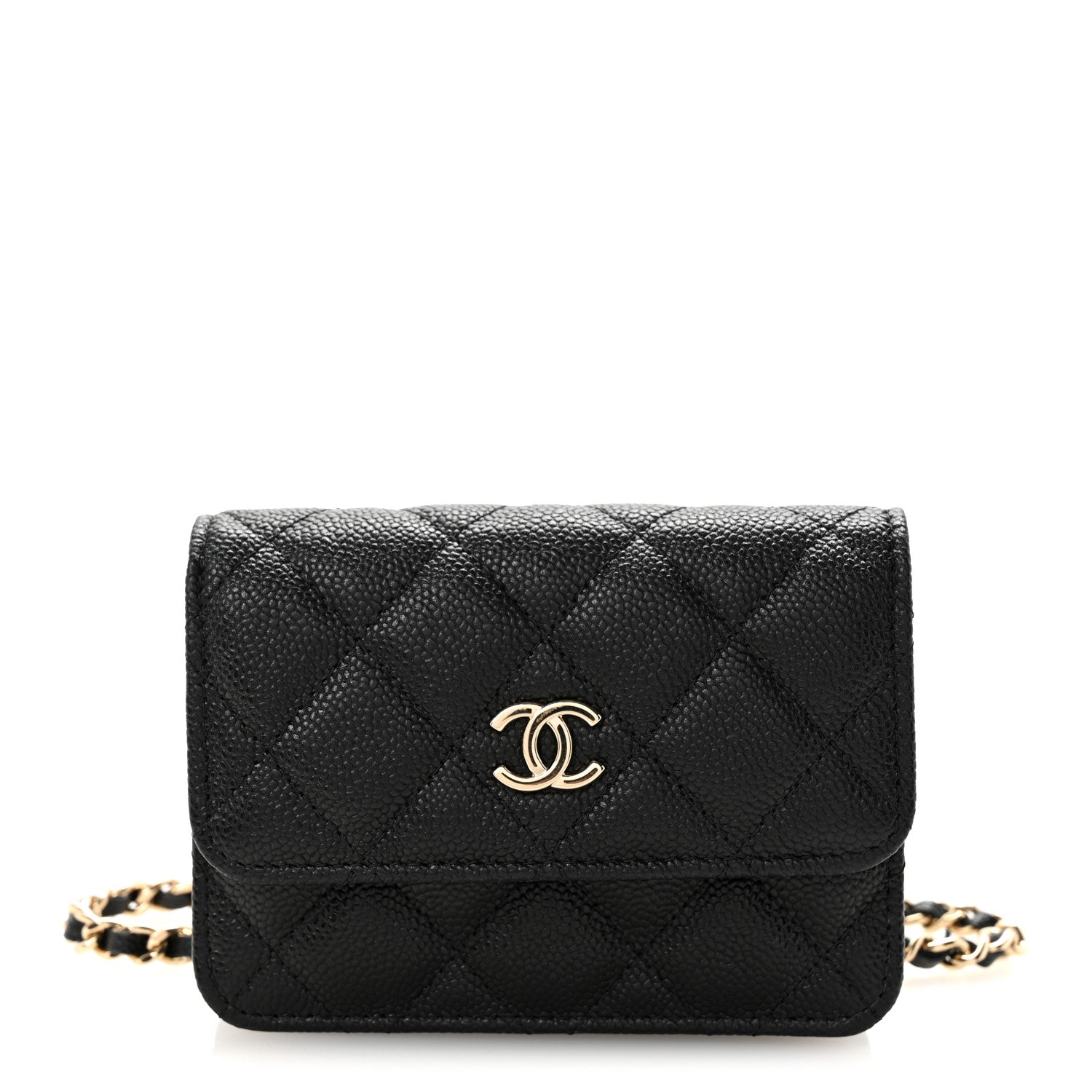Caviar Quilted Belt Bag Black