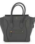 Baby Drummed Calfskin Micro Luggage Kohl