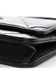 Lambskin Quilted CHNL 19 Wallet On Chain WOC Black