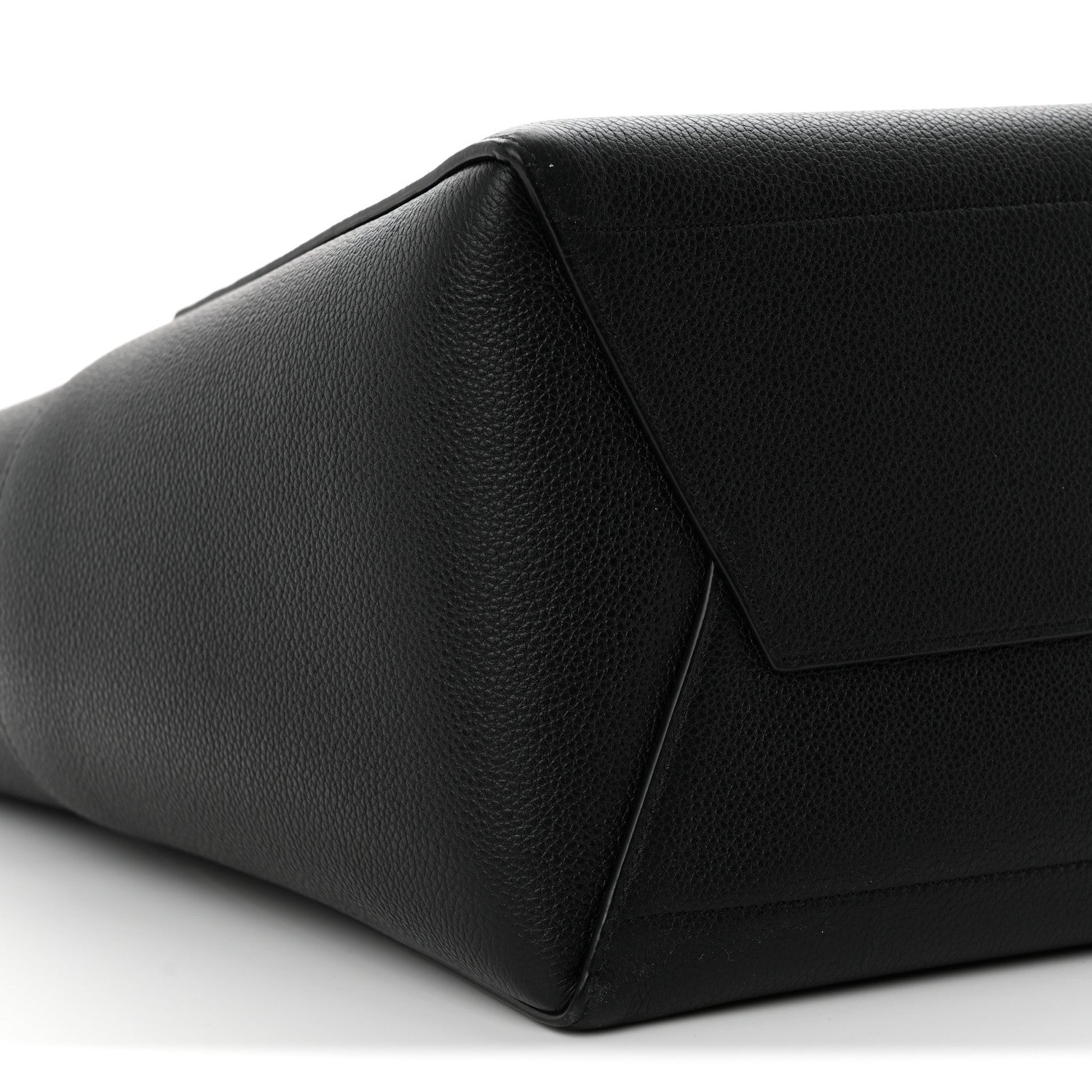 Soft Grained Calfskin Sangle Bucket Bag Black