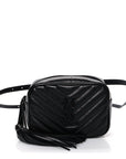Calfskin Matelasse Monogram Lou Belt Bag Black