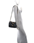 Lambskin Quilted Medium CHNL 19 Flap Black