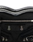 Agneau Arena Mini Le Cagole Heart Bag Black
