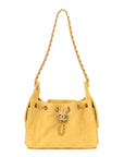 Suede Quilted Mini CHNL 25 Handbag Yellow