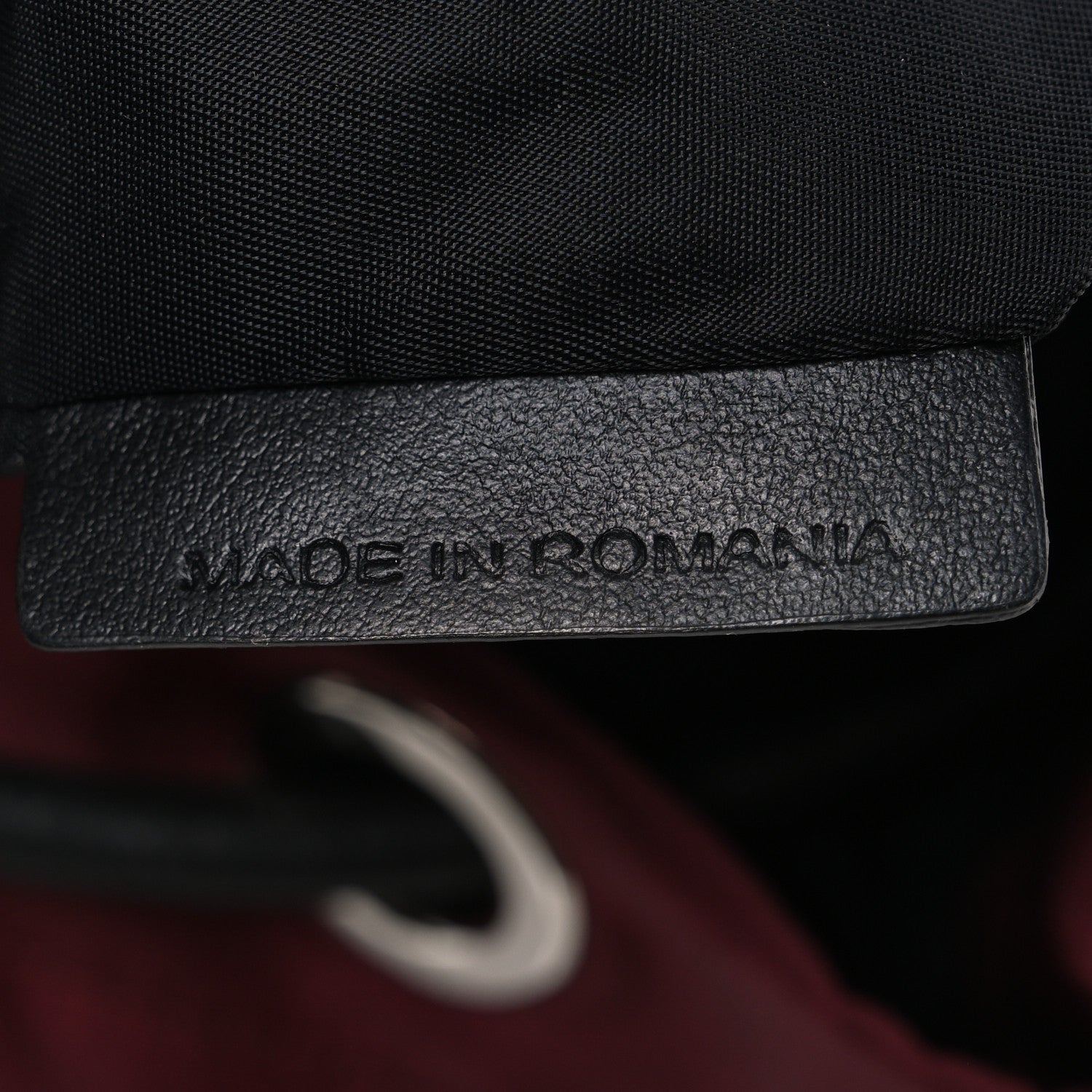 Nylon Medium Rucksack Backpack Burgundy Red