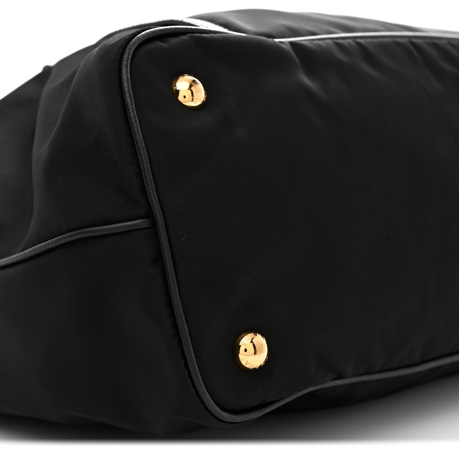 Saffiano Tessuto Nylon Shopping Tote Black