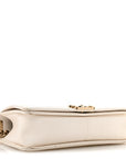 Caviar Quilted New Medium Boy Flap White