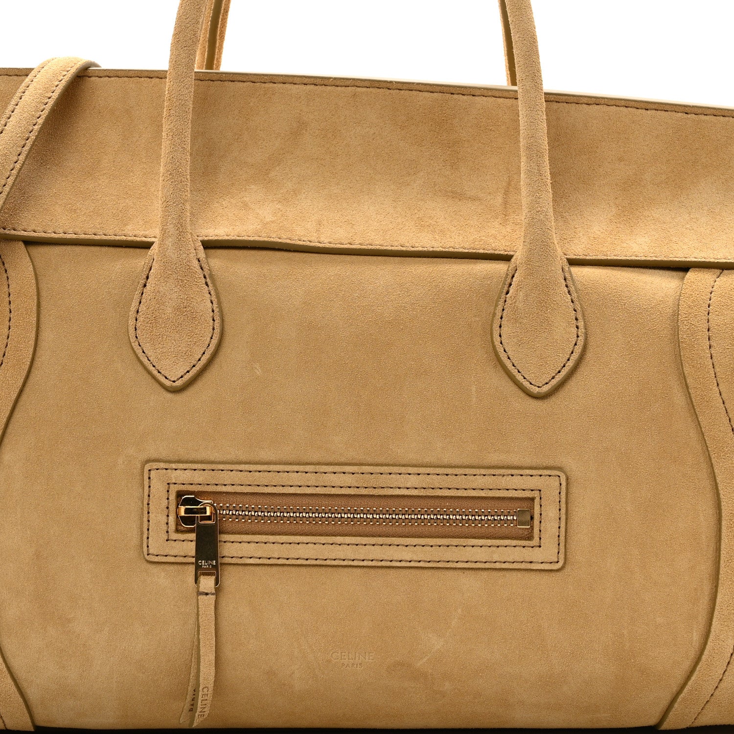 Suede Calfskin Medium New Luggage Beige