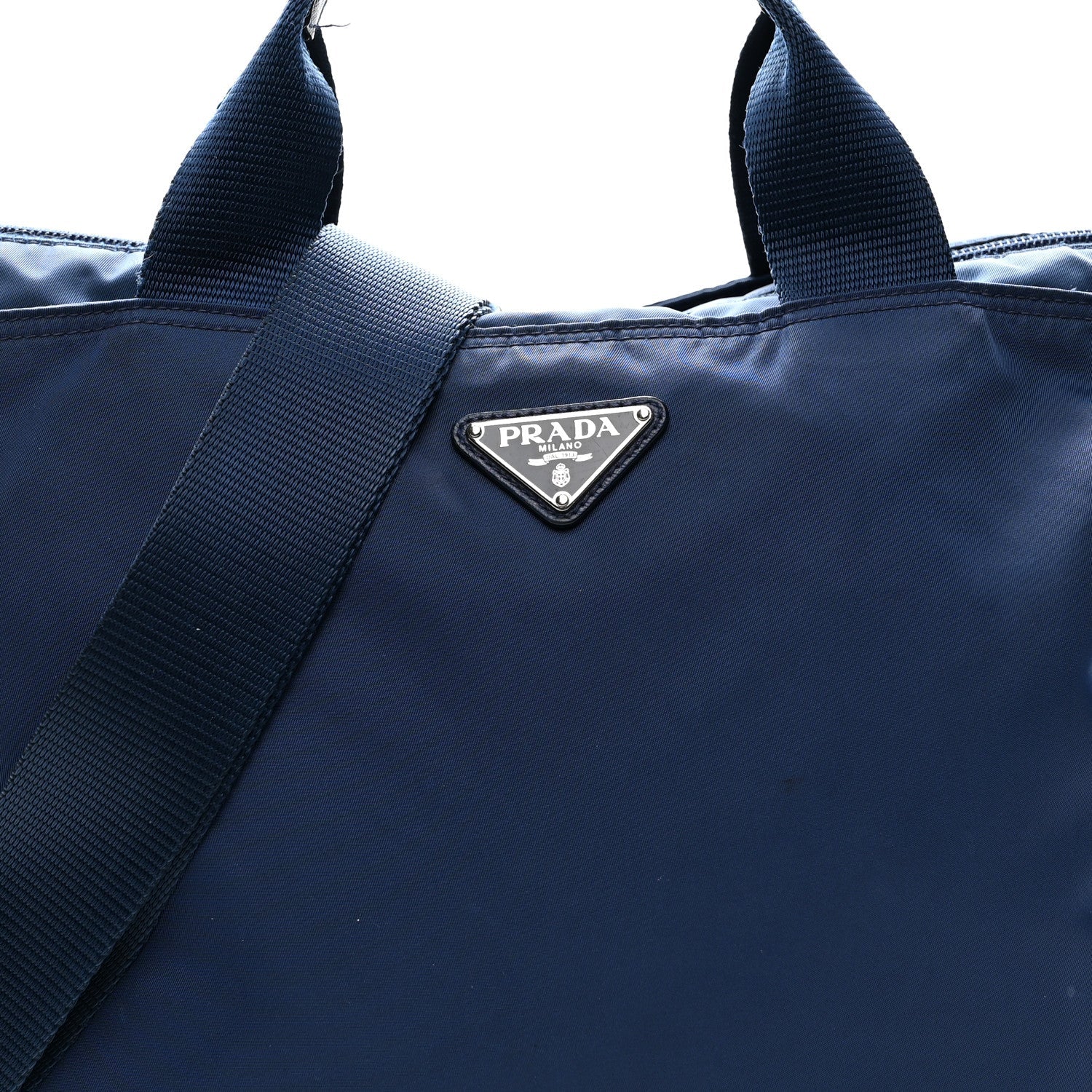 Tessuto Nylon Saffiano Tote Cobalto