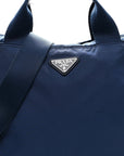 Tessuto Nylon Saffiano Tote Cobalto