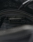 Antiqued Calfskin Triangle Medium Bonnie Shoulder Bag Black