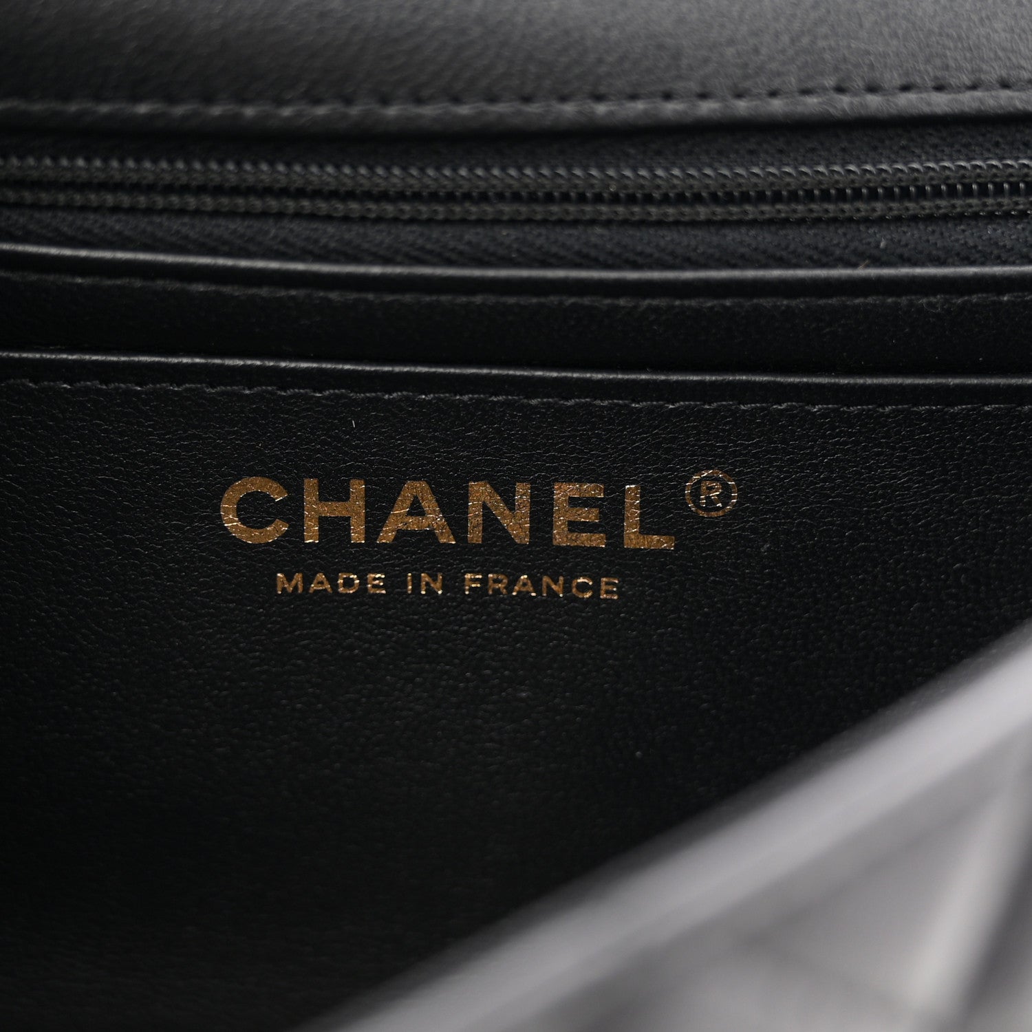 Lambskin Quilted Mini Rectangular Flap Black