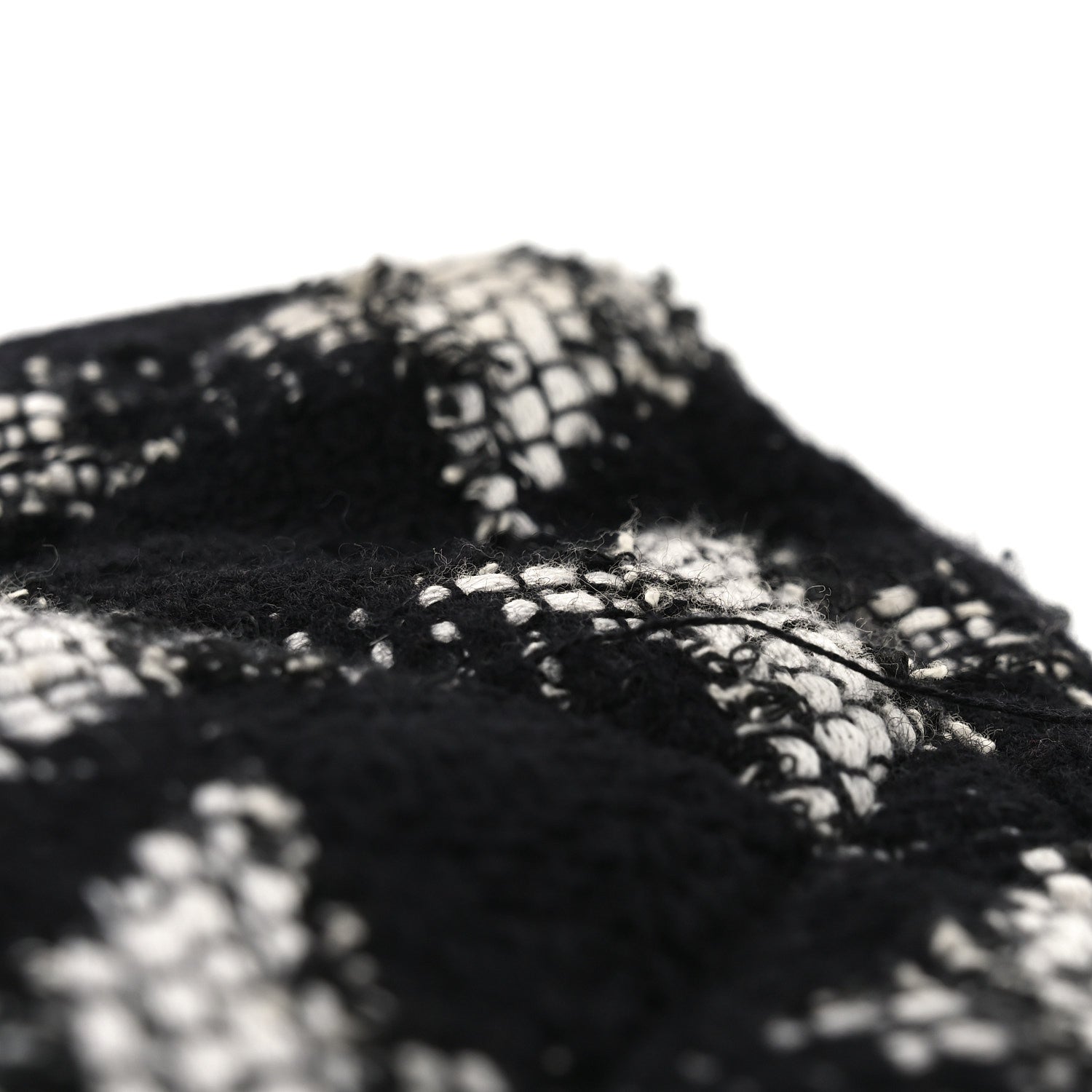 Tweed Quilted Maxi CHNL 19 Flap Black White