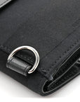 Recycled Nylon Vitello Grace Light Pequin Baguette Belt Pouch Black