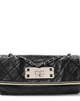Lambskin East West Mademoiselle Flap Black