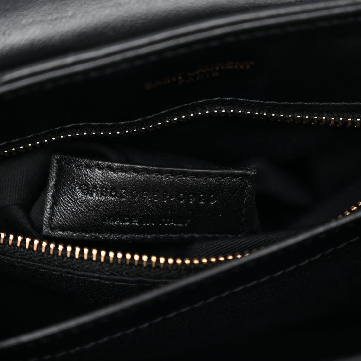 Calfskin Y Quilted Monogram Toy Loulou Crossbody Bag Black