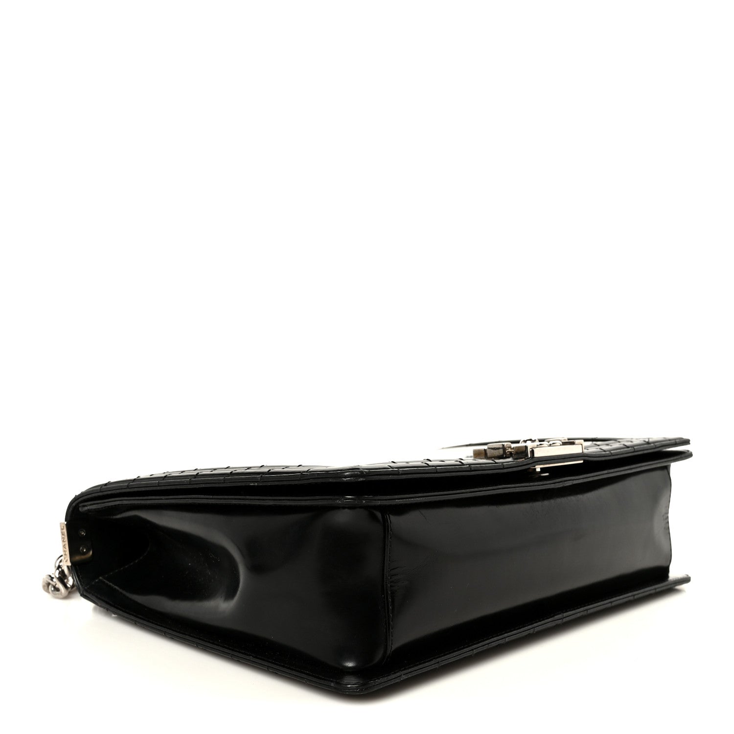 Patent Medium Boy Reverso Flap Black