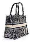 Canvas Embroidered Small D1ORiviera Toile De Jouy Book Tote Blue