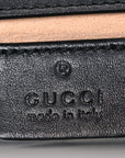 Calfskin Matelasse Super Mini GG Marmont Shoulder Bag Black