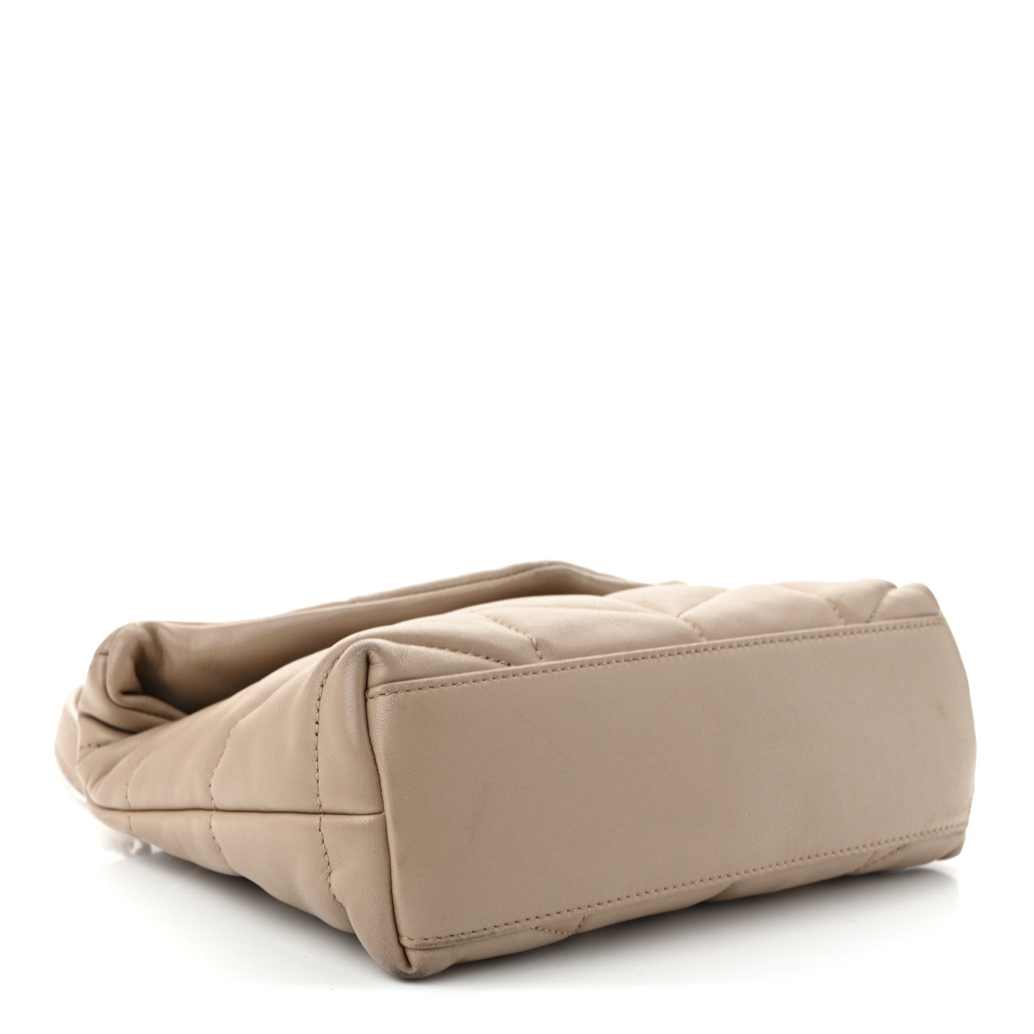 Lambskin Quilted Toy Loulou Puffer Monogram Chain Satchel Nude Powder