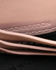Signature Grain Calfskin Check Embossed Peyton Crossbody Clutch Bag Pale Orchid