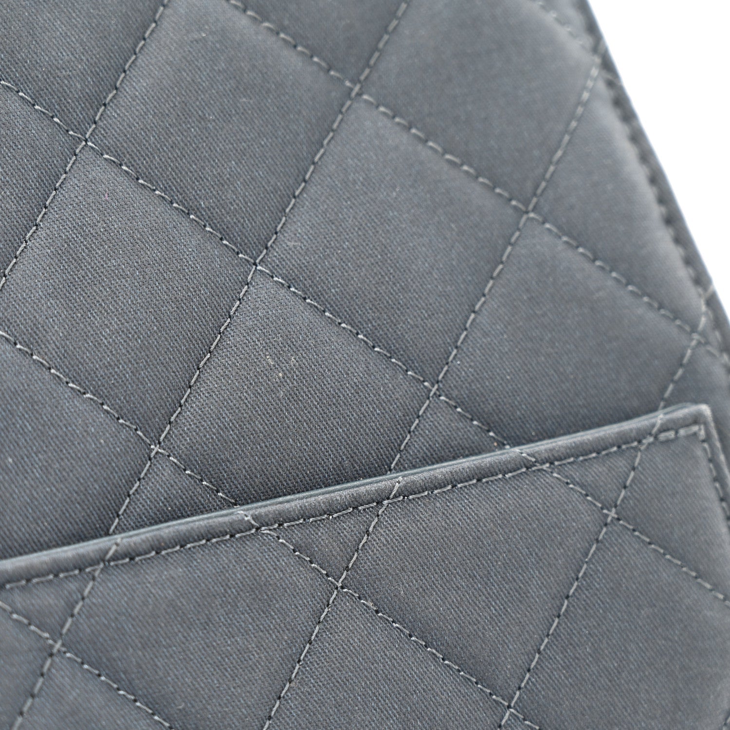 Canvas Quilted Medium CHNL 25 Handbag Dark Blue
