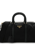 Re-Nylon Saffiano Medium Re-Edition 1978 Top Handle Bag Black