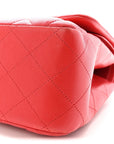 Lambskin Quilted Jumbo Double Flap Red