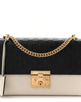 GCCIssima Medium Padlock Shoulder Bag Black Mystic White