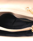Calfskin Y Quilted Monogram Medium Loulou Chain Satchel Dusty Grey