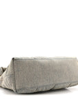 Denim Quilted Medium Loulou Puffer Monogram Chain Satchel Rodeo Blue