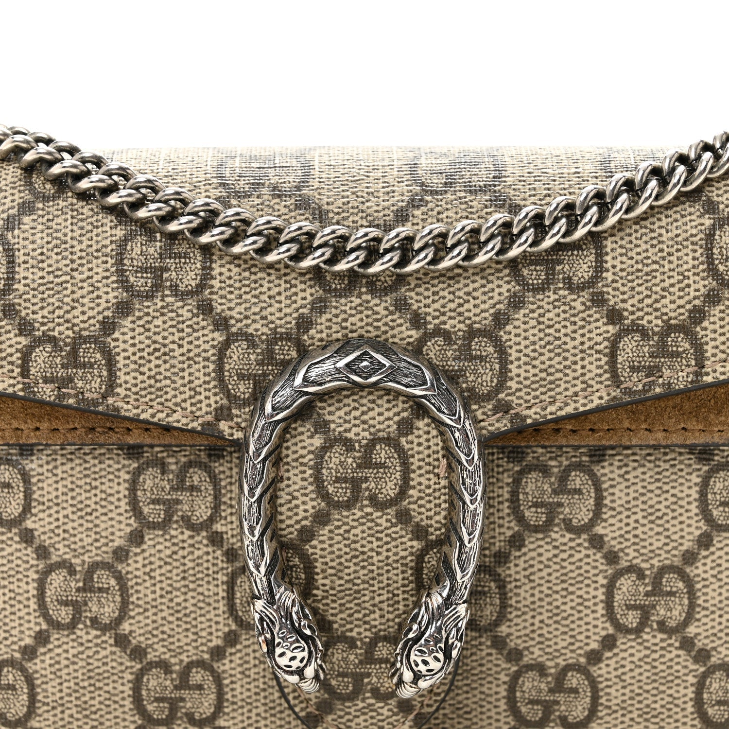 GG Supreme Monogram Super Mini Dionysus Shoulder Bag Taupe