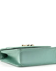 Satin Pearl Varenne Shoulder Bag Green