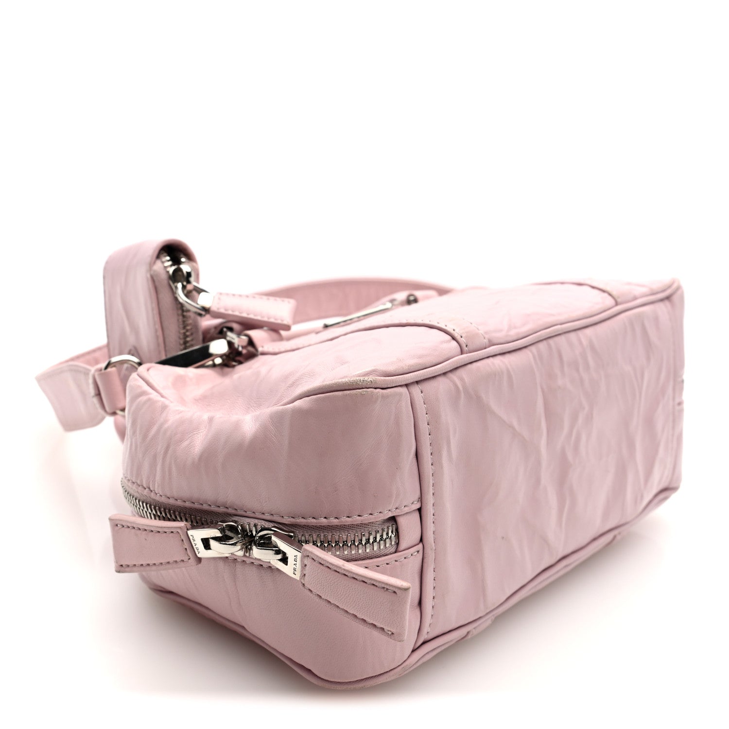 Nappa Antique Small Re-Edition 2001 Two Handle Crossbody Bag Alabastro