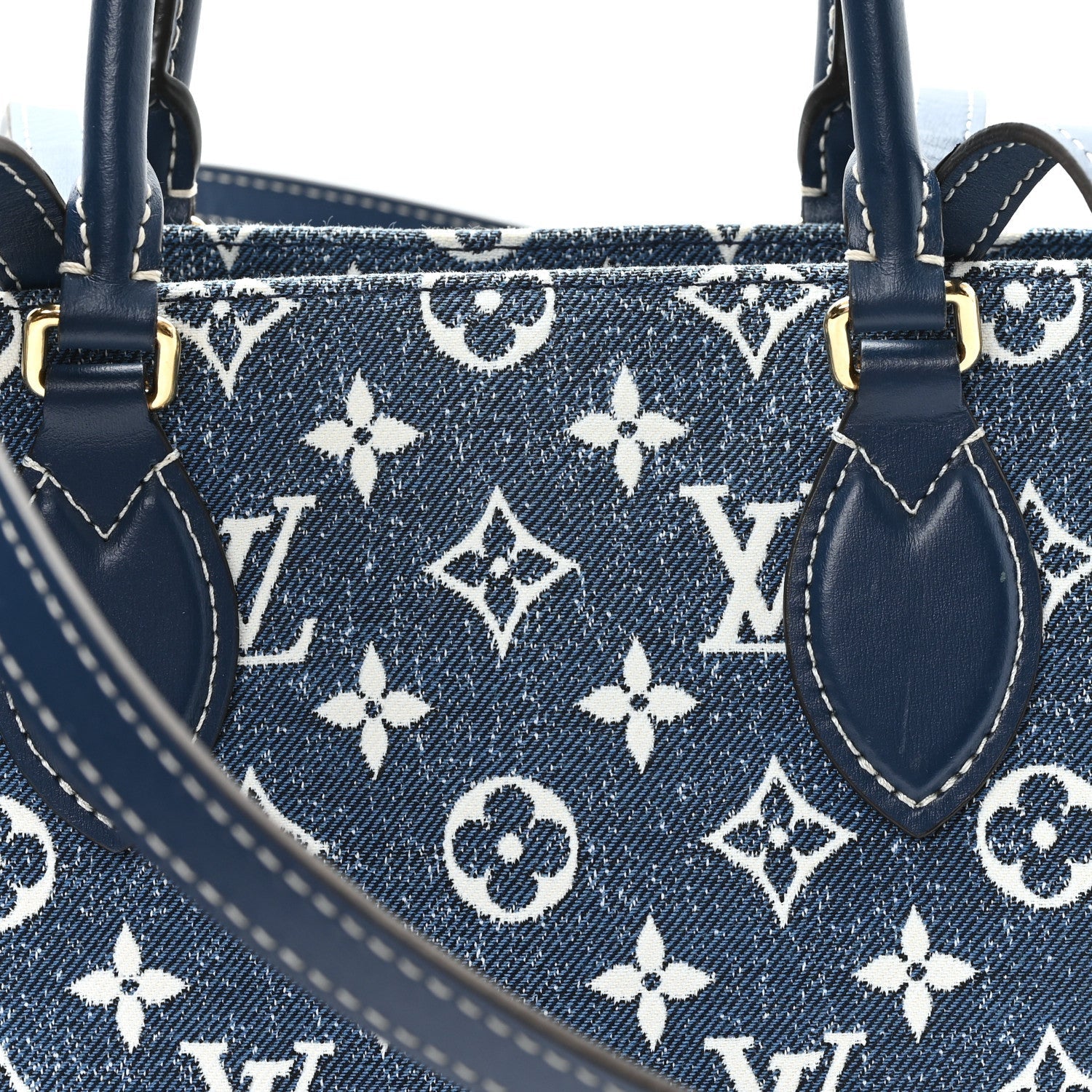 Monogram Jacquard Denim Onthego MM Bleu