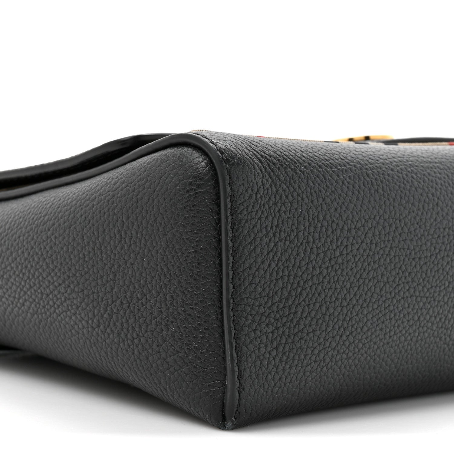 Coated Canvas Calfskin Vintage Check Medium Note Crossbody Bag Black