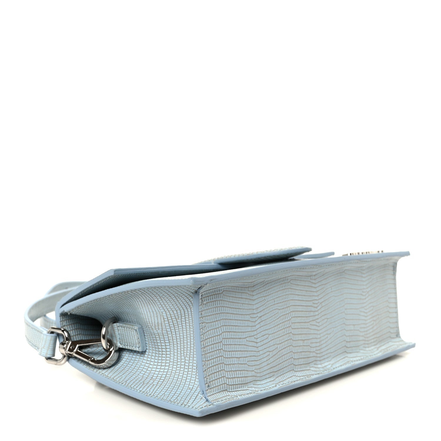 Calfskin Lizard Embossed Le Grand Bambino Light Blue
