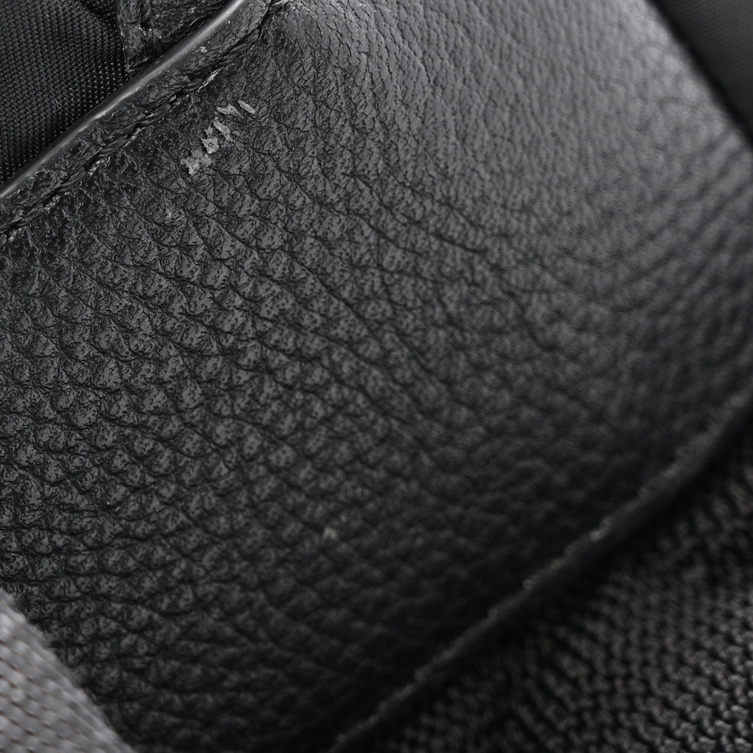 Nylon Grained Calfskin Watson Diaper Bag Black