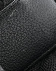 Nylon Grained Calfskin Watson Diaper Bag Black