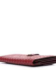 Nappa Intrecciato Continental Wallet Dark Red