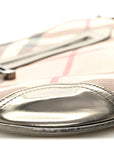 Patent Nova Check Dryden Crossbody Bag Pewter