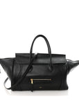 Supple Shiny Lambskin Luggage Black