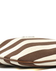 Canvas Calfskin Striped Ivy  Cacao Naturale