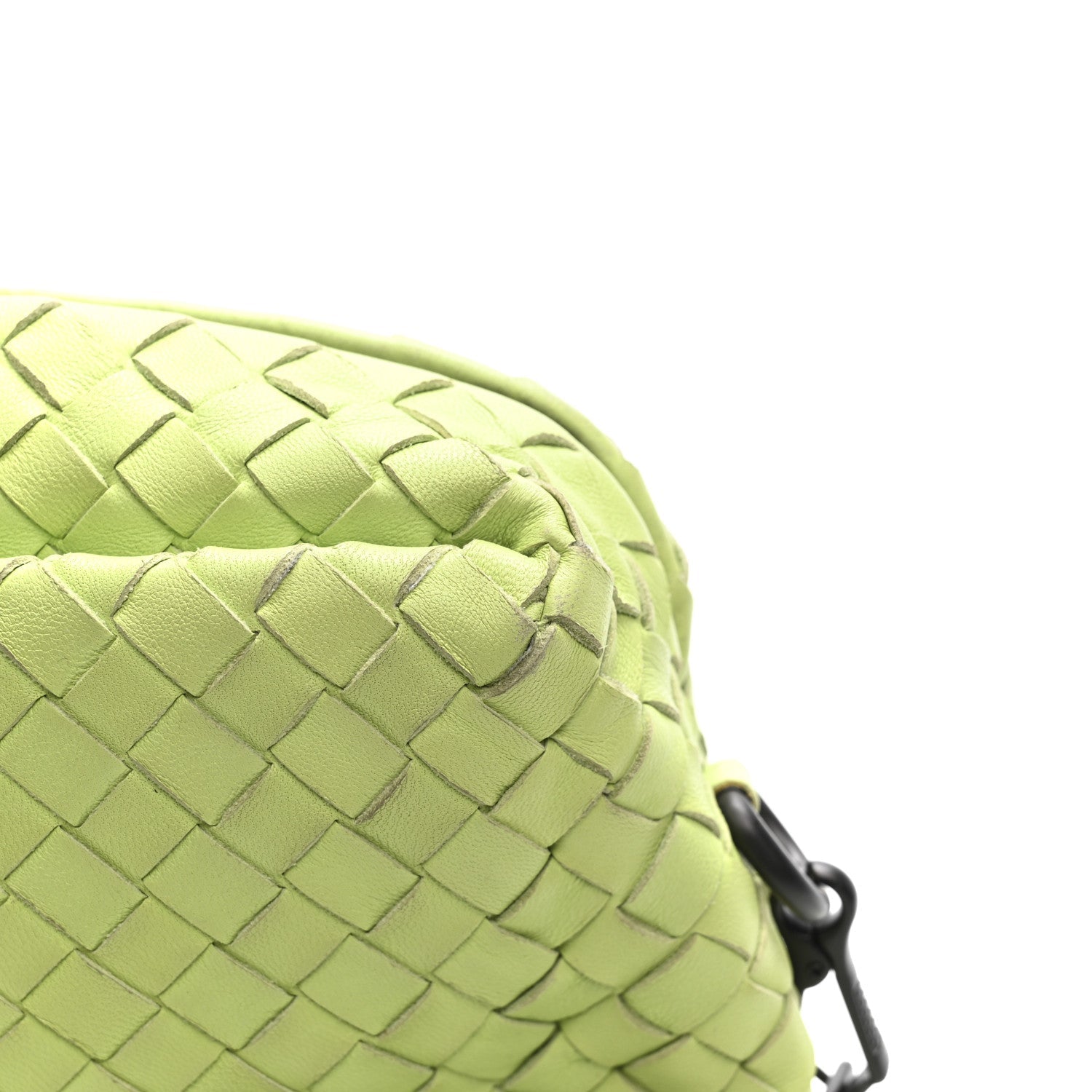 Nappa Intrecciato Small Camera Bag Acid Kiwi