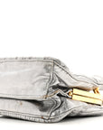 Metallic Matelasse Lux Mini Crossbody Tote Cromo