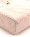 Lambskin Cannage Medium Lady D-Joy Powder Pink